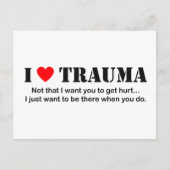 Carte Postale I ♥ Trauma (Devant)