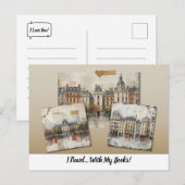 Carte Postale I Travel... With My Books! (Devant / Derrière)