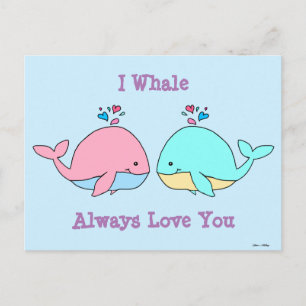 Carte Postale I Whale Toujours Vous Aimer Kawaii