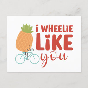 Carte Postale I Wheelie Like You Cute Pun Funny Valentine's Day
