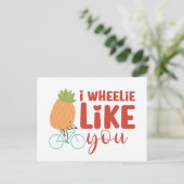 Carte Postale I Wheelie Like You Cute Pun Funny Valentine's Day (Debout devant)