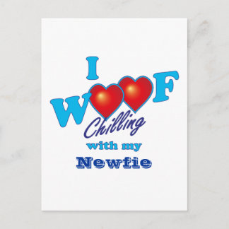Carte Postale I Woof Newfie