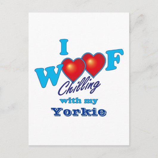 Carte Postale I Woof Yorkie (Devant)