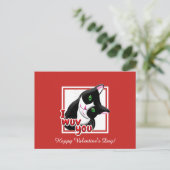 Carte Postale I Wuv You Valentines's Day Cat (Debout devant)