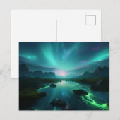 Carte Postale IA Neon Lanscape (Devant / Derrière)