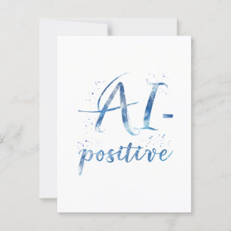 Carte Postale IA-Positive Text Art