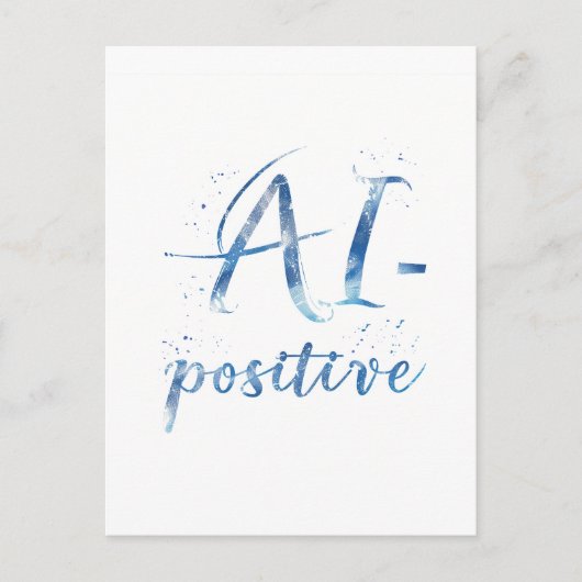 Carte Postale IA-Positive Text Art (Devant)