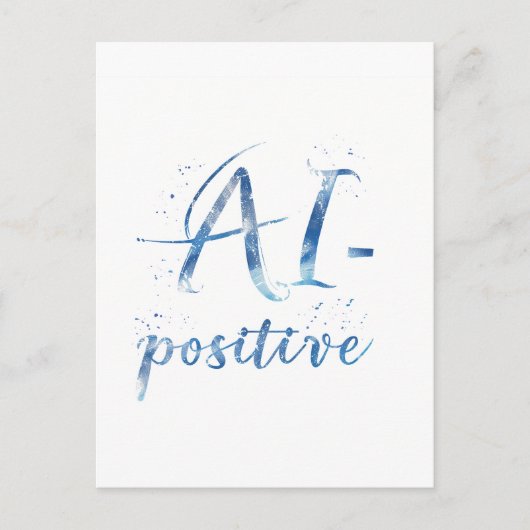 Carte Postale IA-Positive Text Art (Devant)