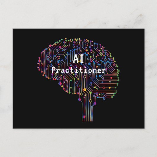 Carte Postale IA Praticien de l'intelligence artificielle (Devant)