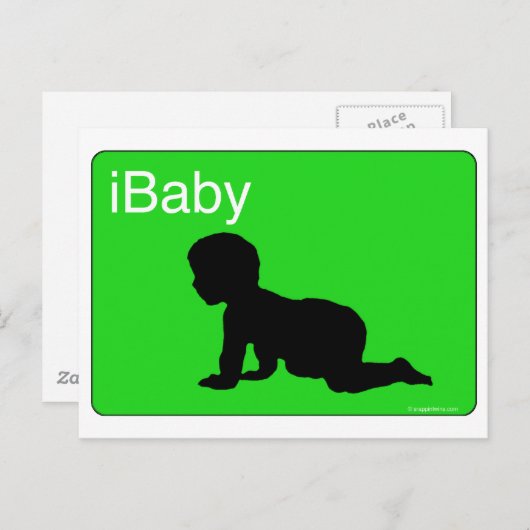 Carte Postale iBaby vert (Devant / Derrière)