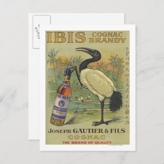 Carte Postale Ibis Cognac - Joseph Gautier & Fils Promo (Devant / Derrière)