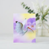Carte postale Ibis et Pansies blanches (Debout devant)