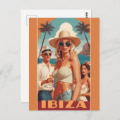 Carte Postale Ibiza, Espagne Affiche de voyage (Devant / Derrière)