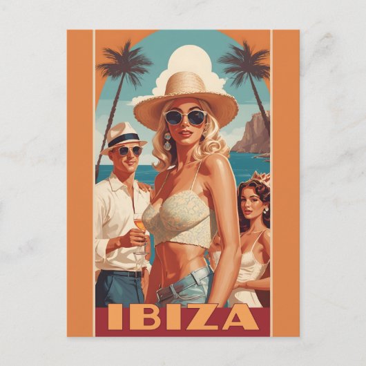 Carte Postale Ibiza, Espagne Affiche de voyage (Devant)