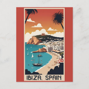 Carte Postale Ibiza, Espagne Affiche de voyage