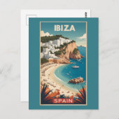 Carte Postale Ibiza, Espagne Affiche de voyage (Devant / Derrière)
