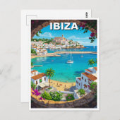 Carte Postale Ibiza Espagne Travel (Devant / Derrière)
