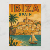Carte Postale Ibiza vintage Espagne Baléares (Devant)