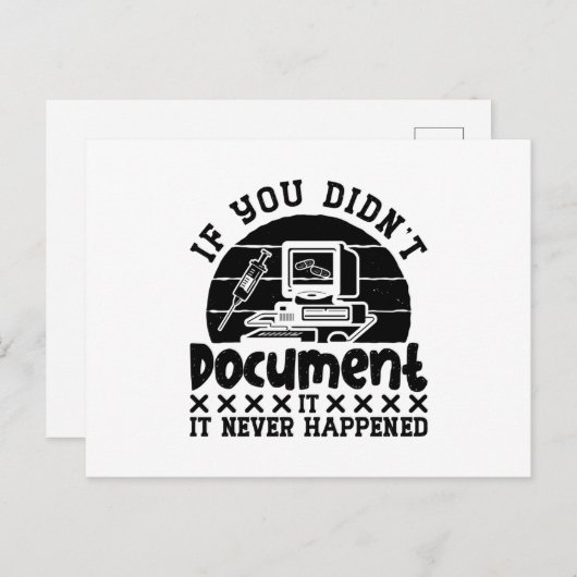 Carte Postale ICD Coding Medical Coder If You Didn't Document (Devant / Derrière)