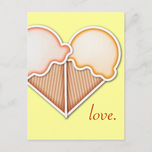 Carte Postale Ice Cream Love (Devant)