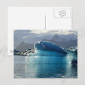 Carte Postale Iceberg bleu (Devant / Derrière)