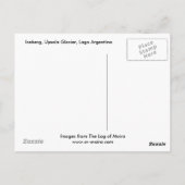 Carte Postale Iceberg, Glacier Upsala, Lago Argentina (Dos)