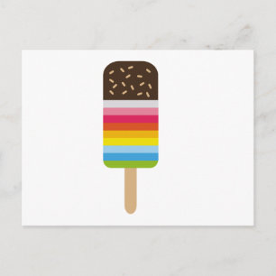 Carte Postale Icecream Lolly Pop multicolore