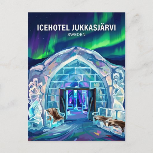 Carte Postale ICEHOTEL Jukkasjärvi Suède (Devant)