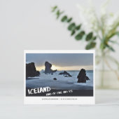 Carte Postale ICELANDE terre de feu et de glace plage de sable n (Debout devant)
