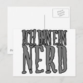 Carte Postale Ich Bin Ein Nerd (Devant / Derrière)