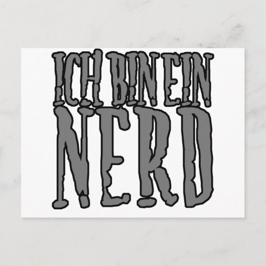 Carte Postale Ich Bin Ein Nerd (Devant)
