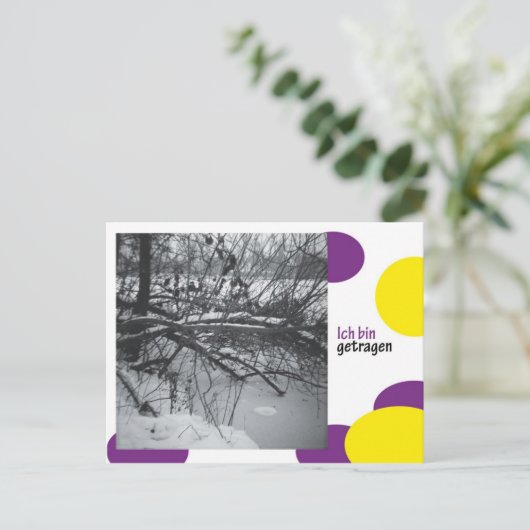 Carte Postale ich bin getragen (Debout devant)