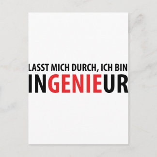 Carte Postale Ich bin Ingenieur