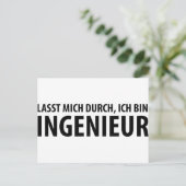 Carte Postale Ich bin Ingenieur icône (Debout devant)