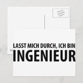 Carte Postale Ich bin Ingenieur icône (Devant / Derrière)