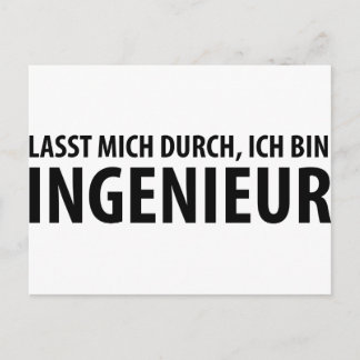 Carte Postale Ich bin Ingenieur icône