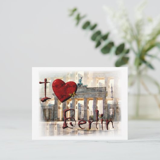 Carte Postale Ich Liebe Berlin (Debout devant)