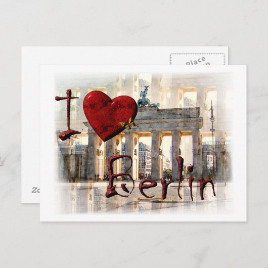 Carte Postale Ich Liebe Berlin (Devant / Derrière)