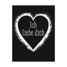 Ich liebe dich, je t'aime en allemand noir & blanc