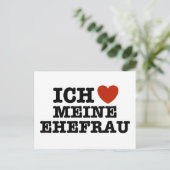 Carte Postale Ich Liebe Meine ehefrau (Debout devant)