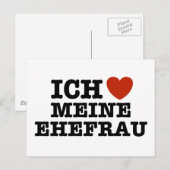 Carte Postale Ich Liebe Meine ehefrau (Devant / Derrière)