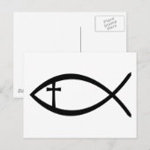 Carte Postale Ichthus Christian Fish (Devant / Derrière)