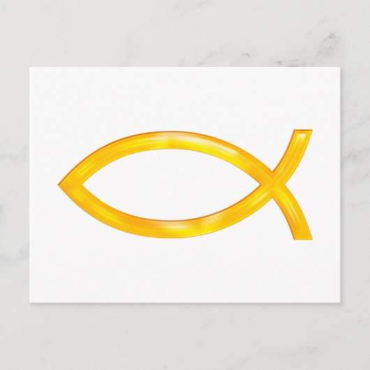 Carte Postale Ichthus - Symbole chrétien du poisson (Devant)