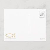 Carte Postale Ichthus - Symbole du poisson chrétien - Foi (Dos)