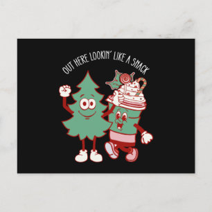 Carte Postale Ici, On Dirait Un Snack Gâteau De Noël