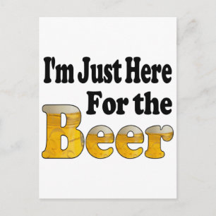 Carte Postale Ici pour la Bière