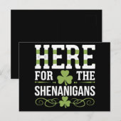 Carte Postale Ici Pour Les Shenanigans Irlande St. Patrick (Devant / Derrière)