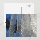Carte Postale Icicles Abstrait Blue Winter Photographie (Devant / Derrière)