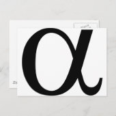 Carte Postale icône alpha a (Devant / Derrière)