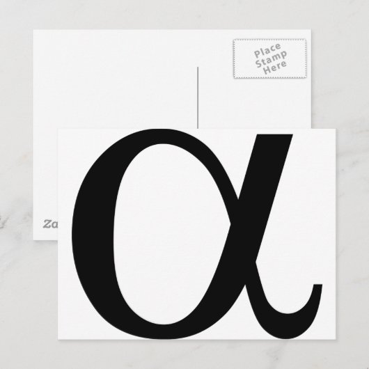 Carte Postale icône alpha a (Devant / Derrière)